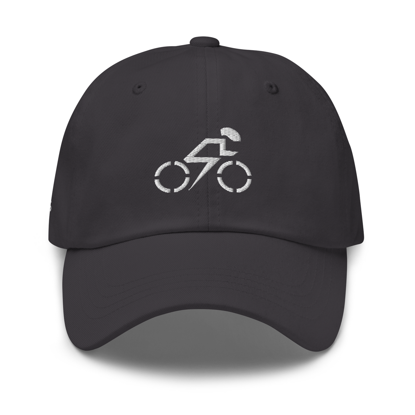 4FRTHS Cycle Club Cap in dark grey – front view with cycling icon