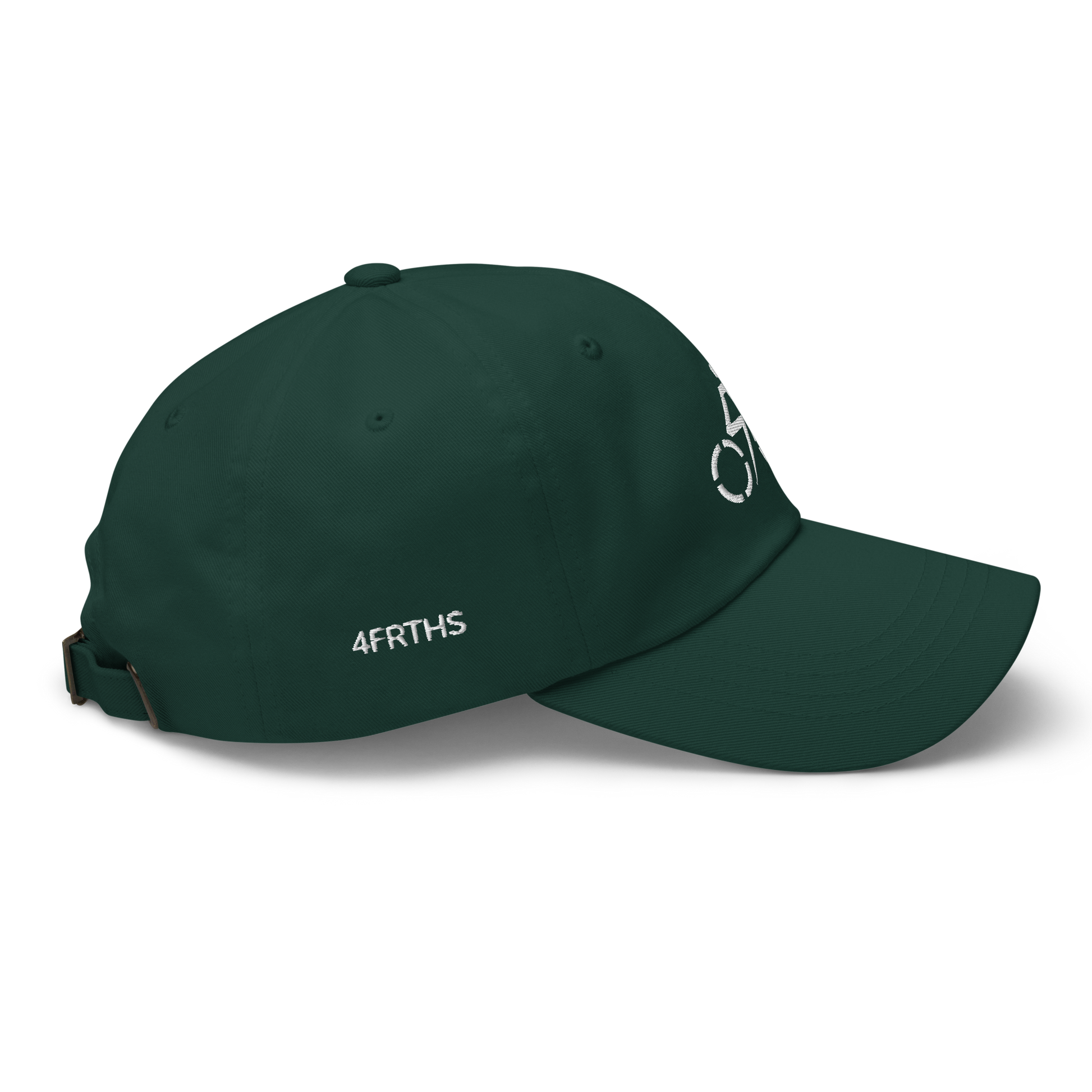 4FRTHS Cycle Club Cap in green – side view with 4FRTHS branding