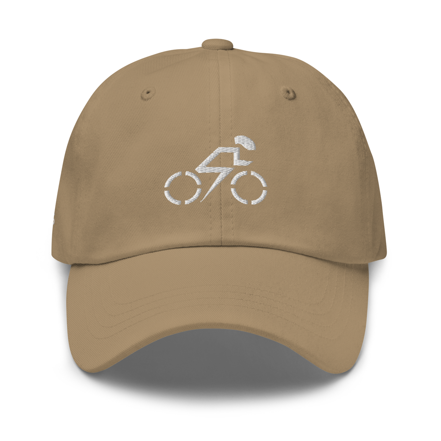 4FRTHS Cycle Club Cap in khaki – front view with cycling icon