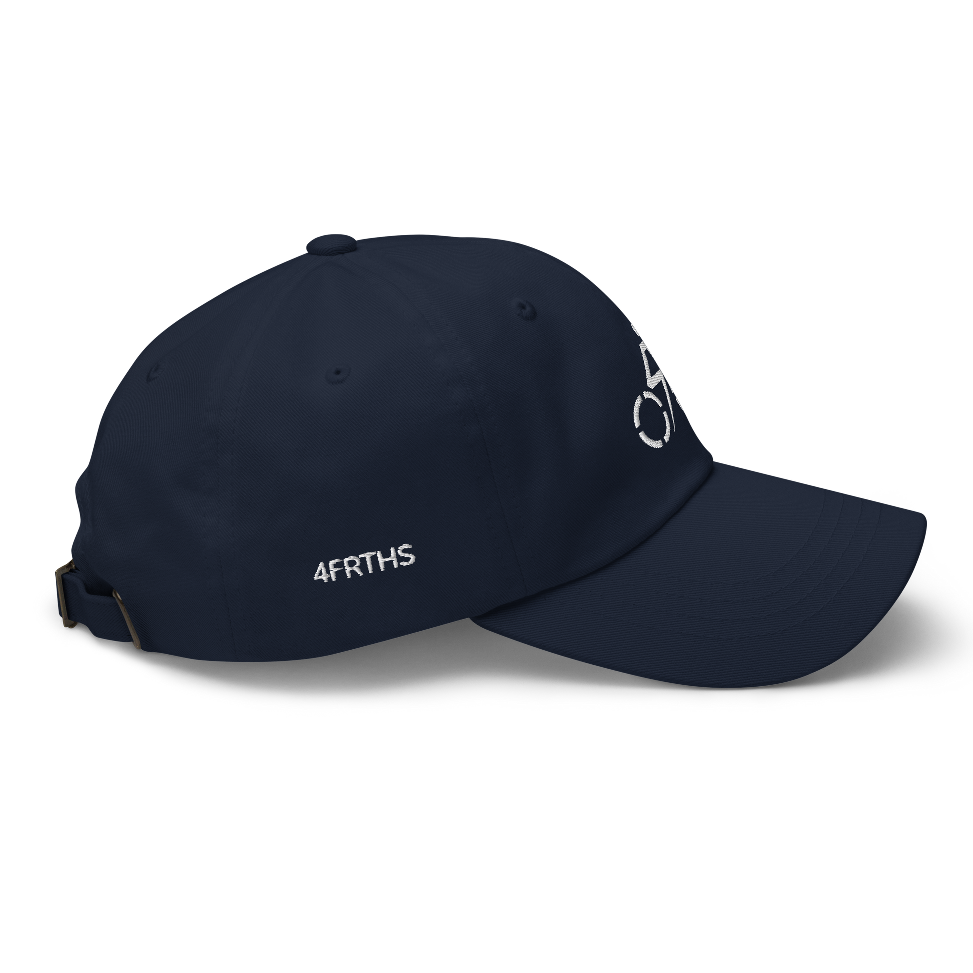 4FRTHS Cycle Club Cap in navy – side view with 4FRTHS branding