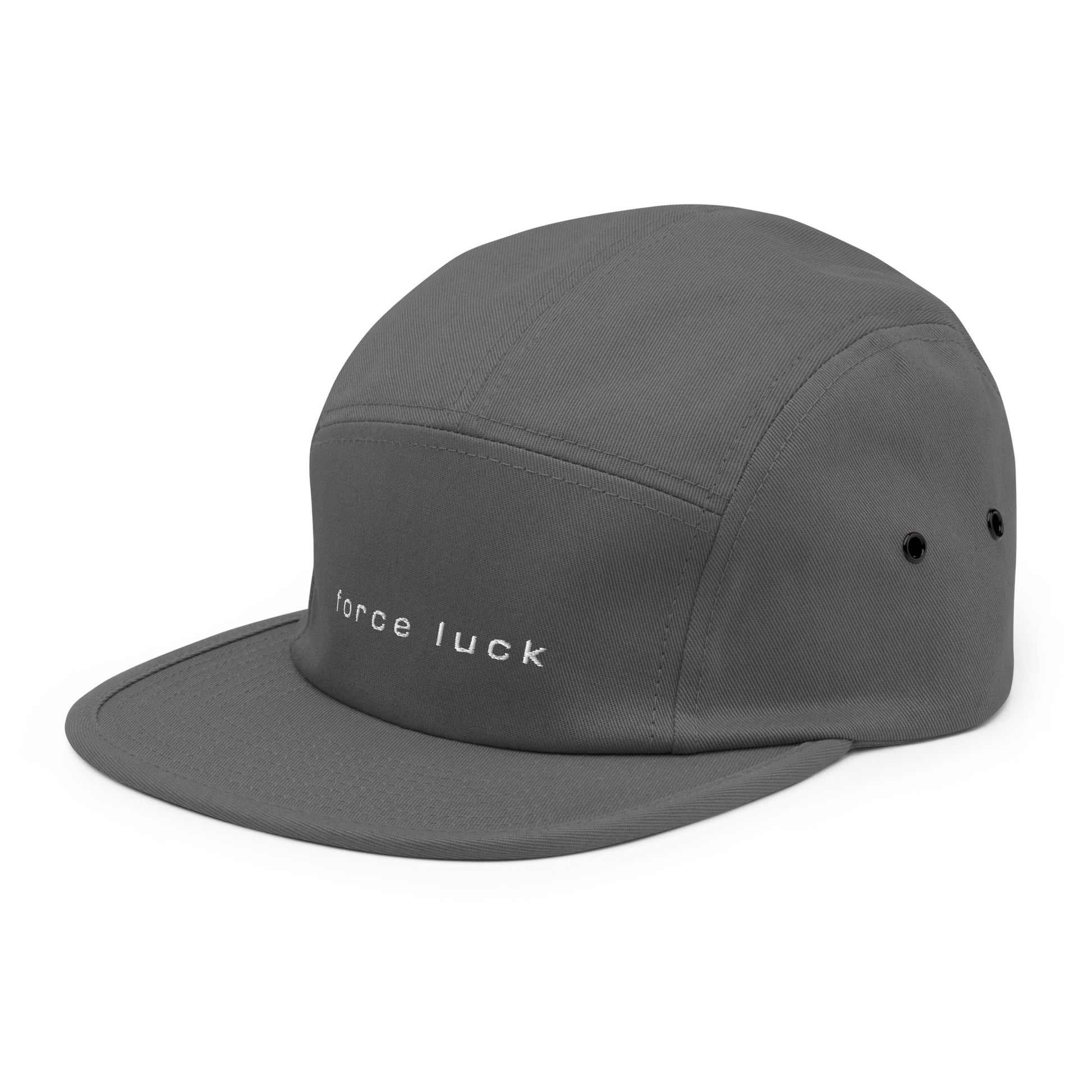 Side profile of grey 4FRTHS cap – minimal lifestyle headwear