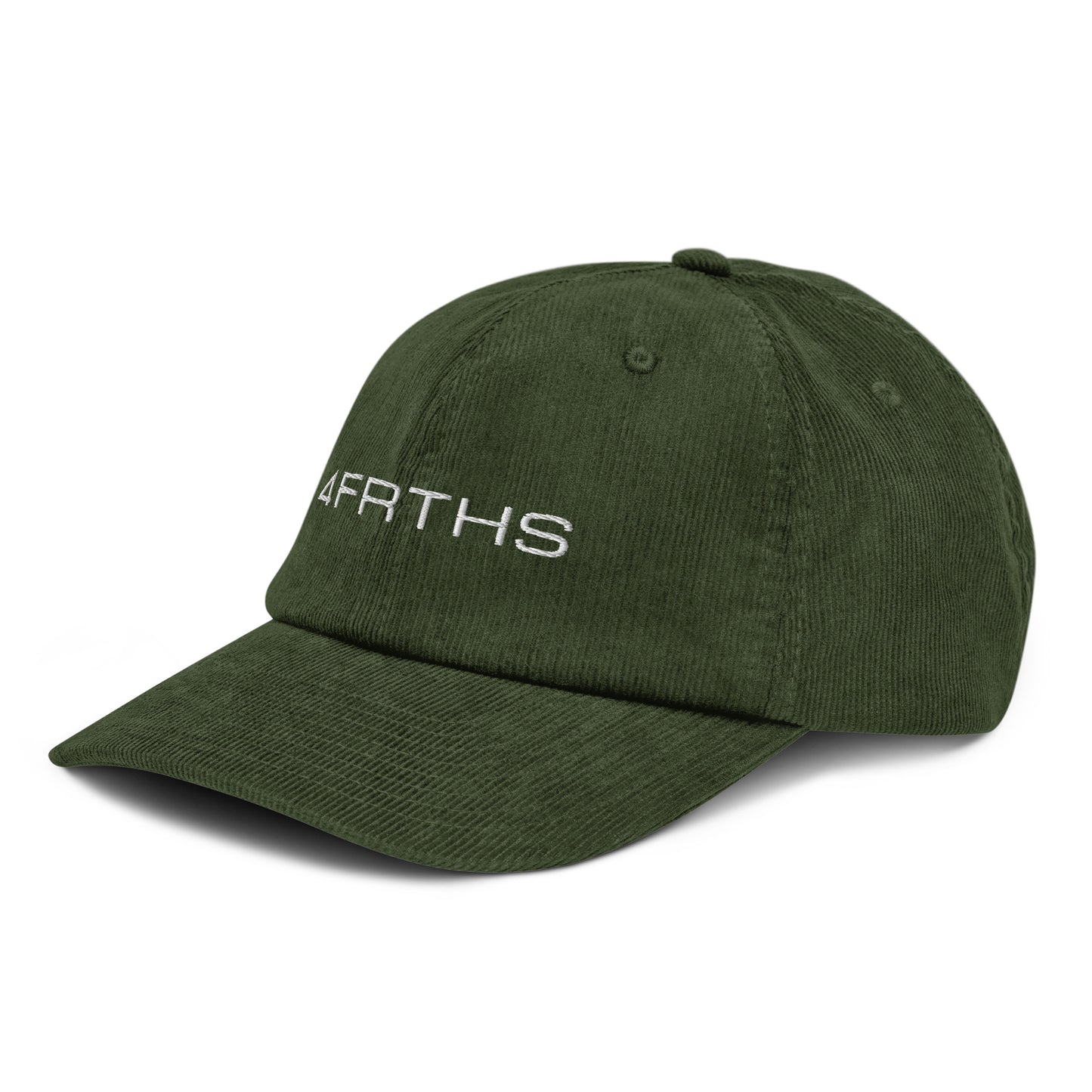 Dark olive 4FRTHS Original corduroy cap side profile textured fabric