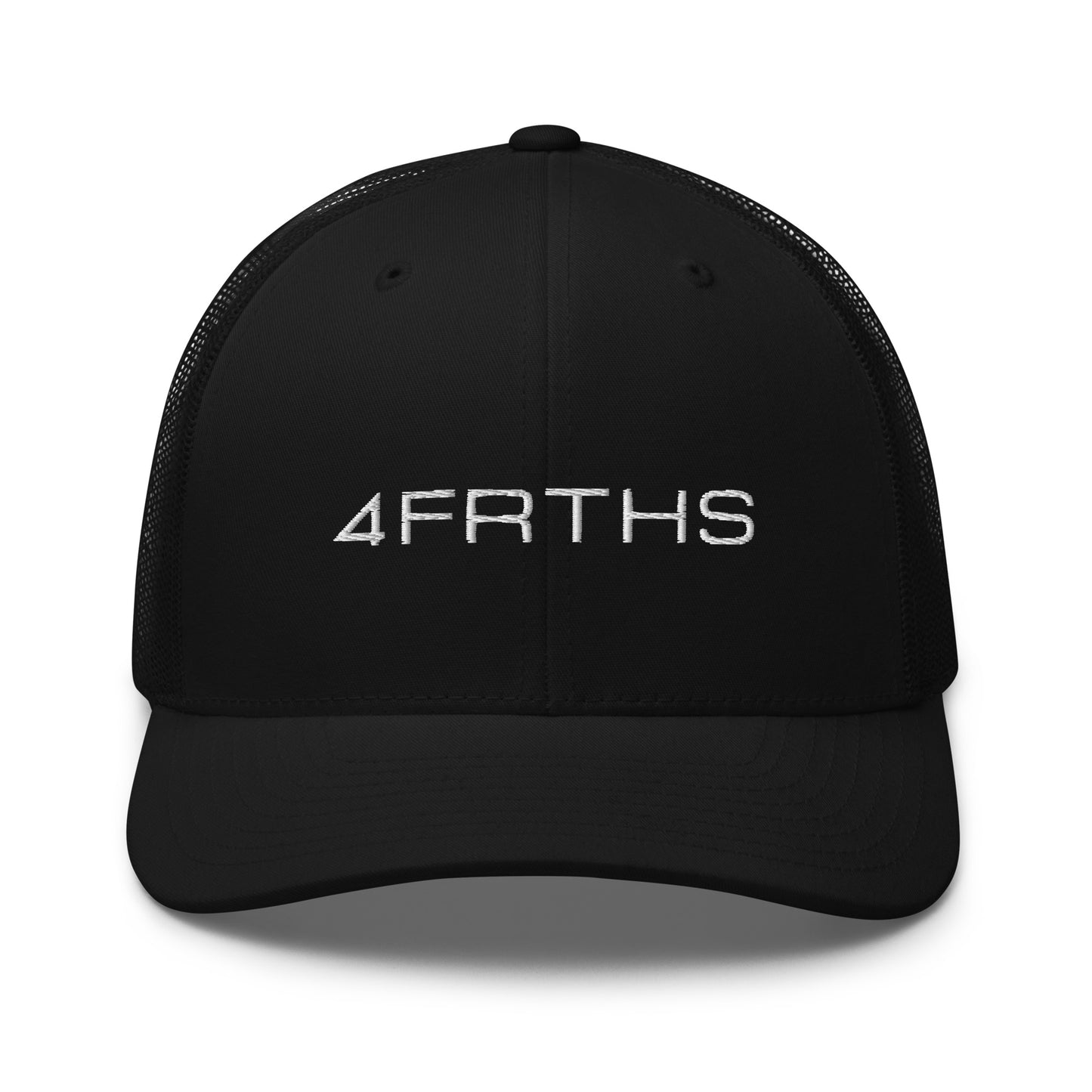 Black 4FRTHS Original mesh cap with logo front view