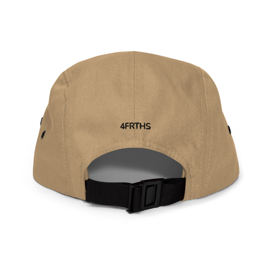 Back view of khaki 4FRTHS cap with embroidered logo – neutral lifestyle design
