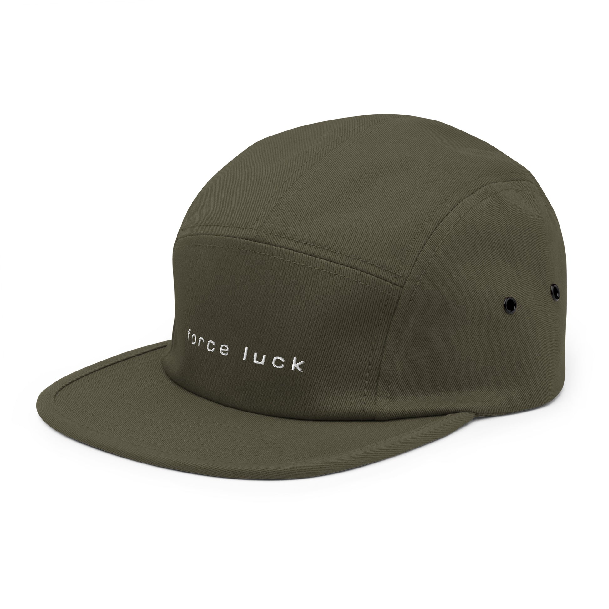 Side view of olive 4FRTHS lifestyle cap – structured fit and minimal design