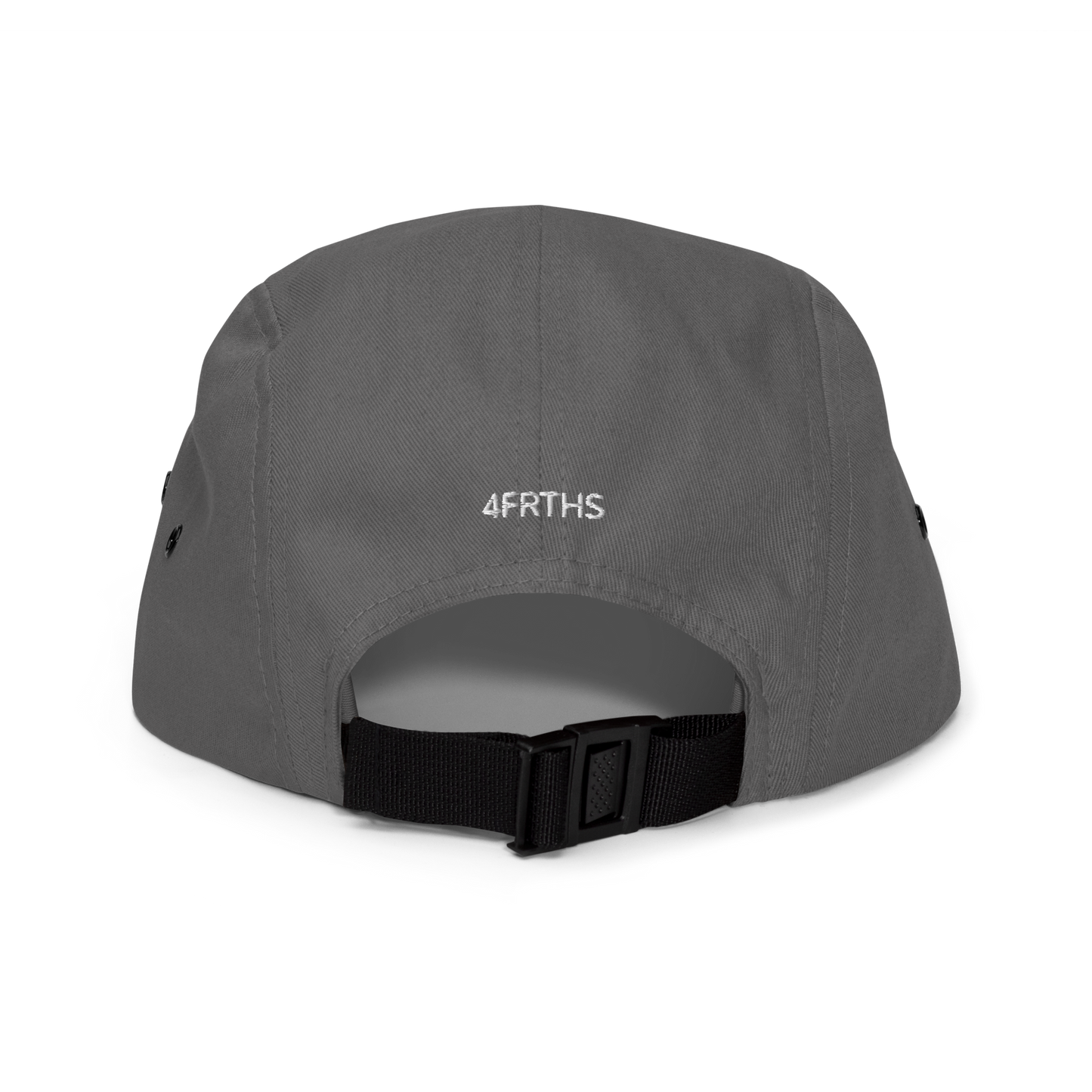 Back view of grey 4FRTHS cap with subtle embroidered branding