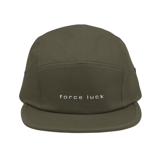 Olive green 4FRTHS Path cap with “Force Luck” embroidery on the front – minimalist lifestyle sports cap