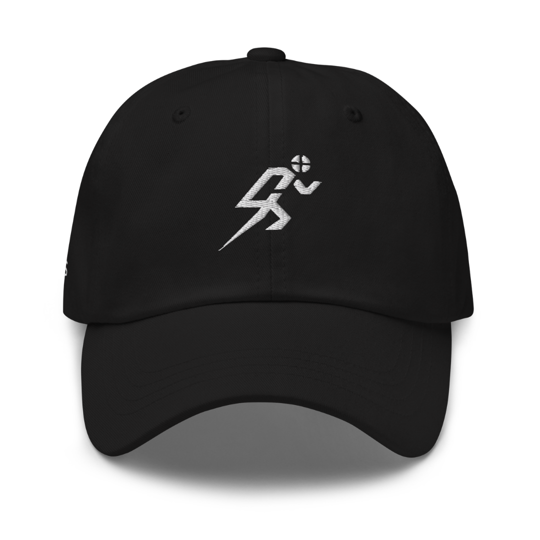 4FRTHS Run Club Cap in black – front view with running icon