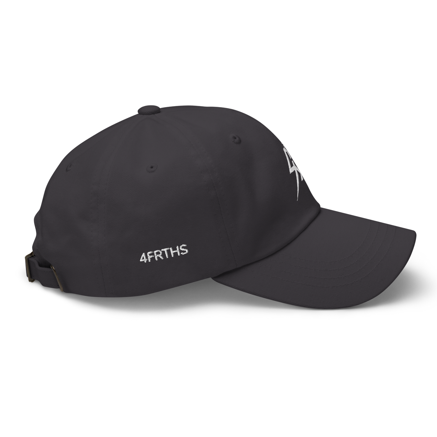 4FRTHS Run Club Cap in dark grey – side view with 4FRTHS branding