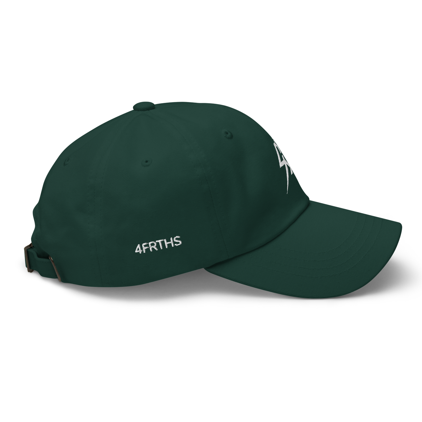 4FRTHS Run Club Cap in green – side view with 4FRTHS branding