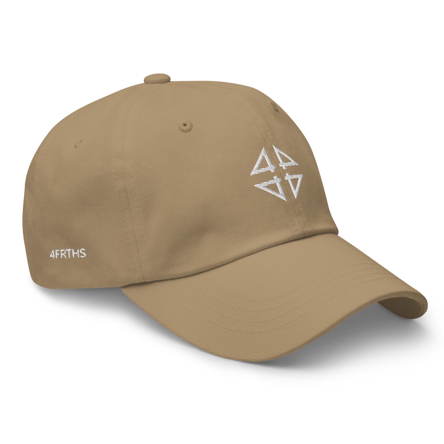 Beige 4FRTHS Signature baseball cap side profile clean aesthetic