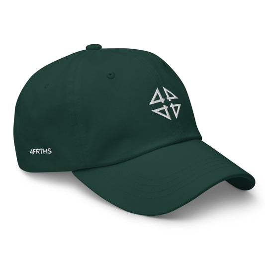 Green 4FRTHS Signature baseball cap side profile lifestyle design