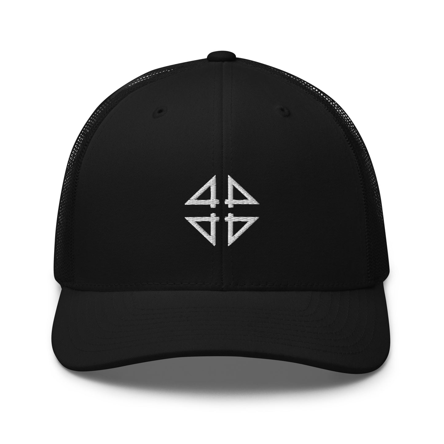 Black 4FRTHS Signature mesh cap with embroidered logo front view