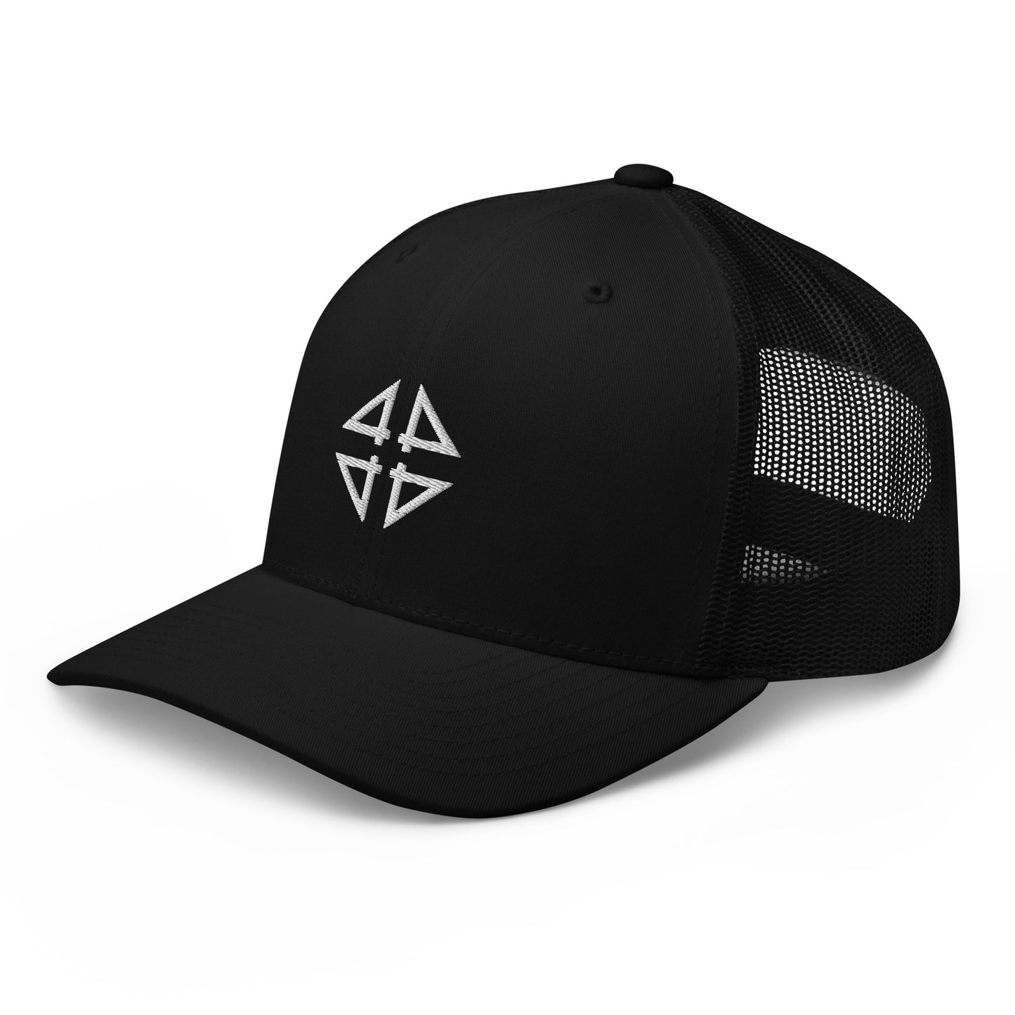 Black 4FRTHS Signature mesh cap side view minimal design